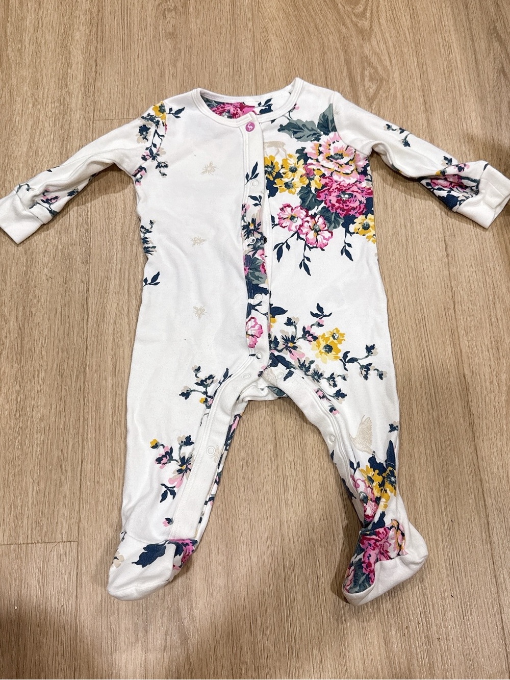 Floral Cotton Baby One-Piece